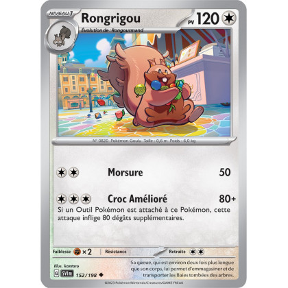 Rongrigou - 152/198 - Carte Pokémon Écarlate et Violet EV01