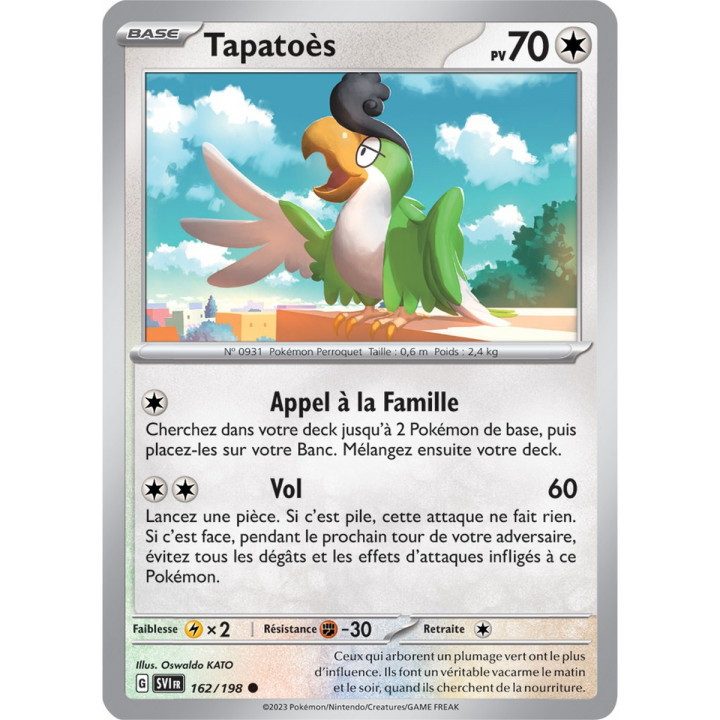 Tapatoès - 162/198 - Carte Pokémon Écarlate et Violet EV01