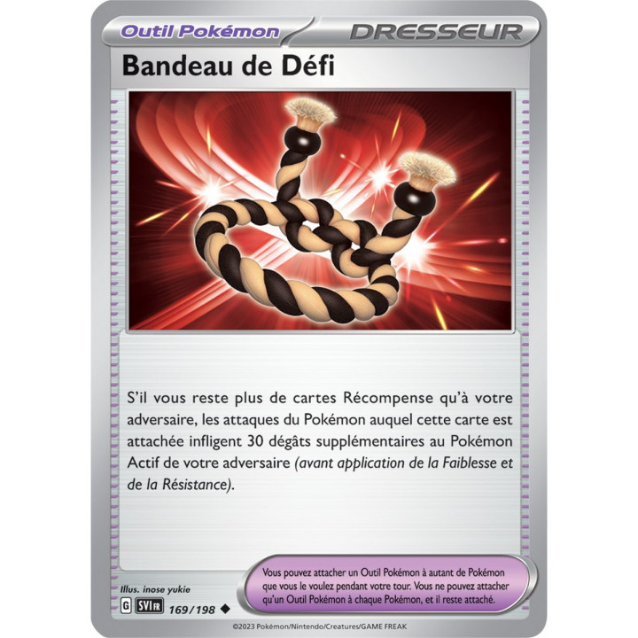 Bandeau de Défi - 169/198 - Carte Pokémon Écarlate et Violet EV01