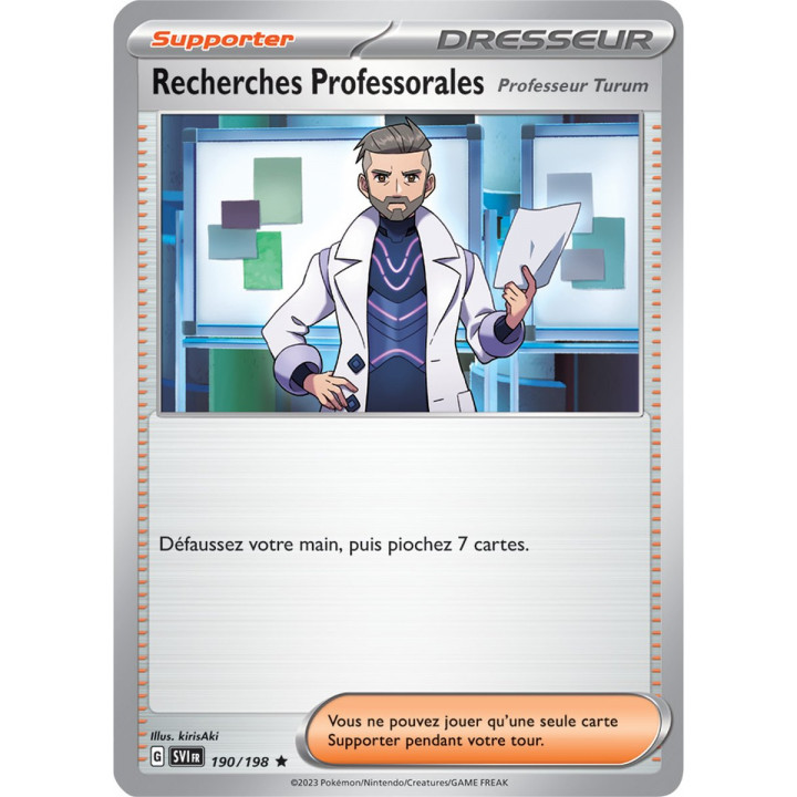 Recherches Professorales - 190/198 - Carte Pokémon Écarlate et Violet EV01