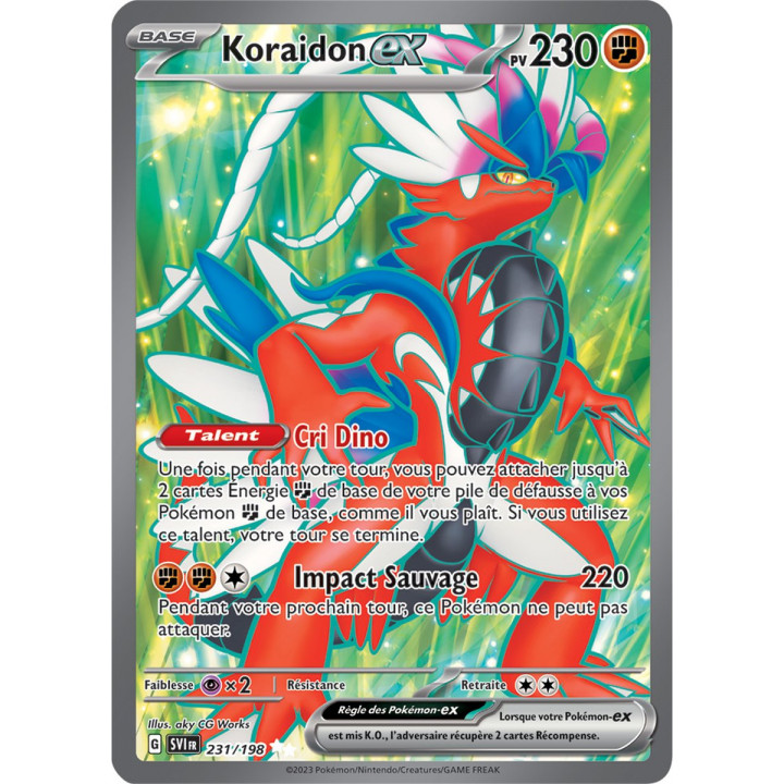 Koraidon ex - 231/198 - Carte Pokémon Écarlate et Violet EV01