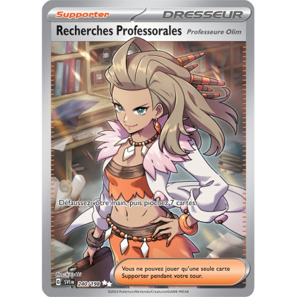 Recherches Professorales - 240/198 - Carte Pokémon Écarlate et Violet EV01