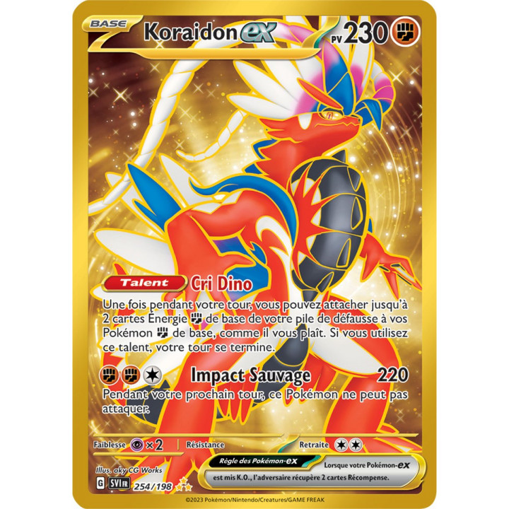 Koraidon ex - 254/198 - Carte Pokémon Écarlate et Violet EV01