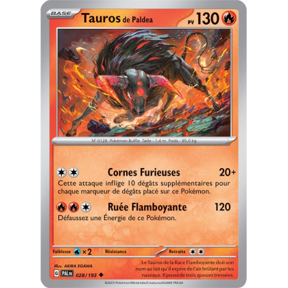 Tauros de Paldea - 028/193 - Carte Pokémon Évolutions à Paldea EV02