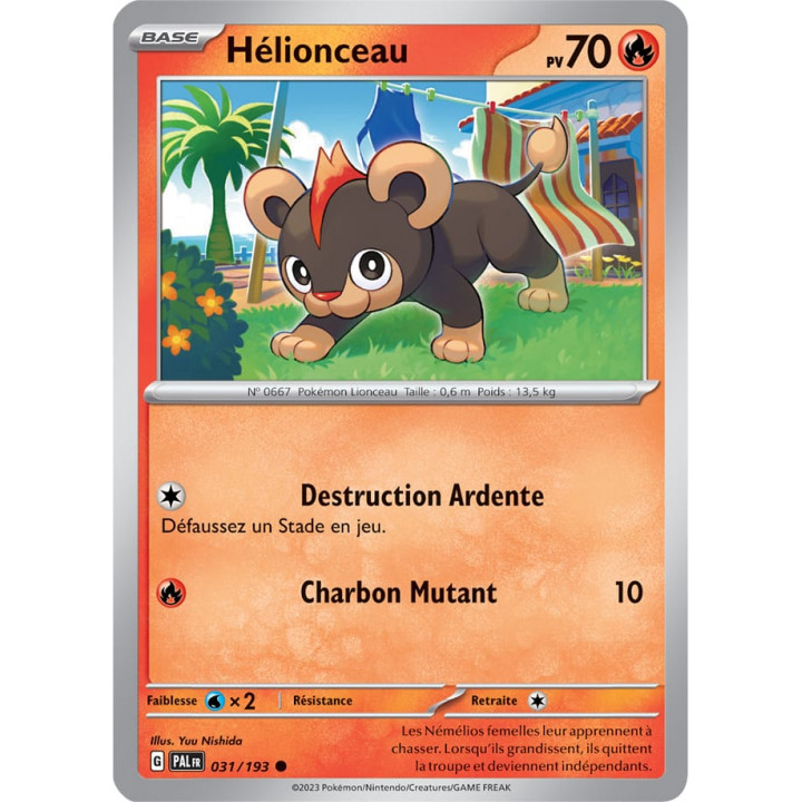 Hélionceau - 031/193 - Carte Pokémon Évolutions à Paldea EV02