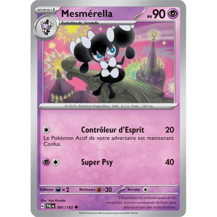 Mesmérella - 091/193 - Carte Pokémon Évolutions à Paldea EV02