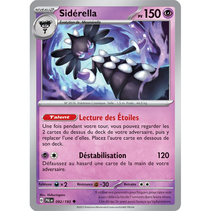 Sidérella - 092/193 - Carte Pokémon Évolutions à Paldea EV02