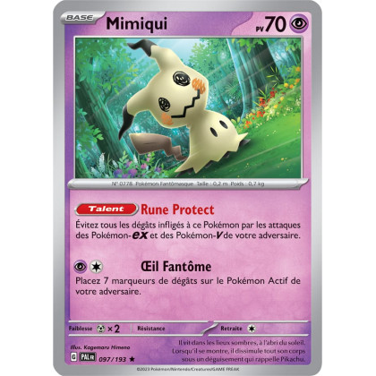 Mimiqui - 097/193 - Carte Pokémon Évolutions à Paldea EV02