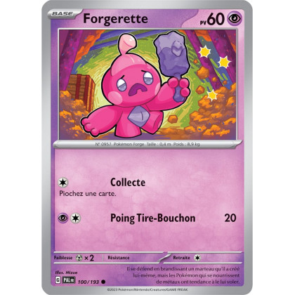 Forgerette - 100/193 - Carte Pokémon Évolutions à Paldea EV02