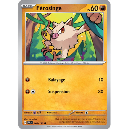 Férosinge - 106/193 - Carte Pokémon Évolutions à Paldea EV02