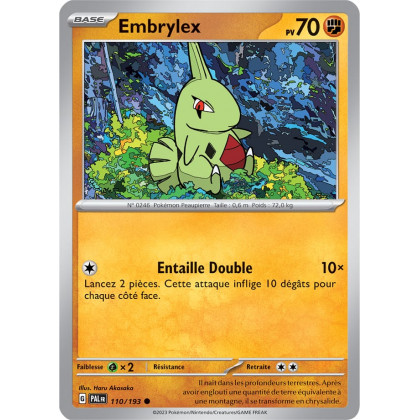 Embrylex - 110/193 - Carte Pokémon Évolutions à Paldea EV02