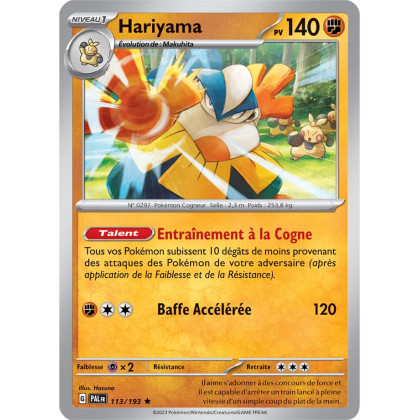 Hariyama - 113/193 - Carte Pokémon Évolutions à Paldea EV02