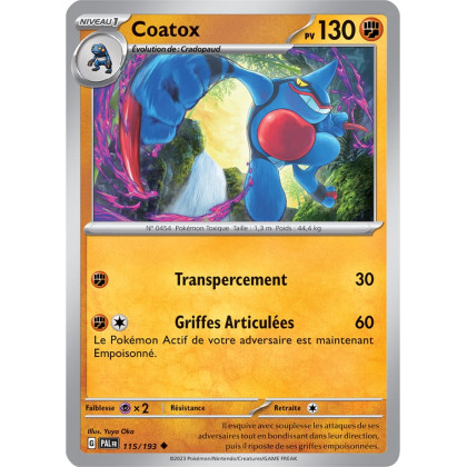 Coatox - 115/193 - Carte Pokémon Évolutions à Paldea EV02