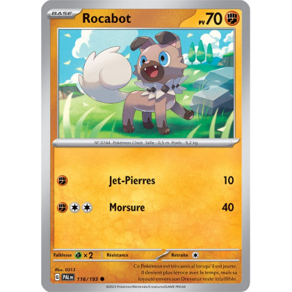 Rocabot - 116/193 - Carte Pokémon Évolutions à Paldea EV02