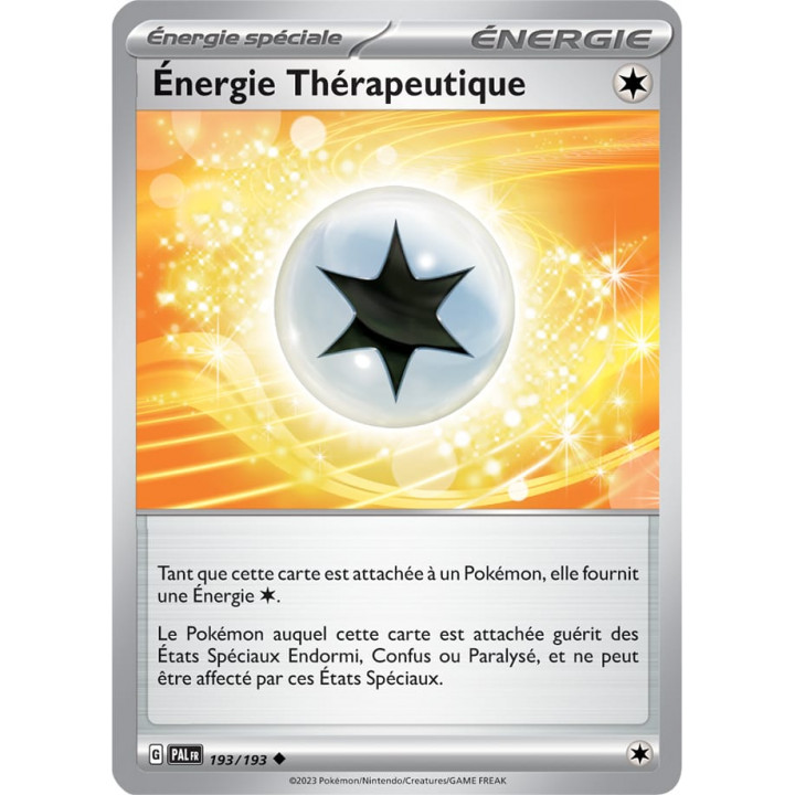 Énergie Thérapeutique - 193/193 - Carte Pokémon Évolutions à Paldea EV02