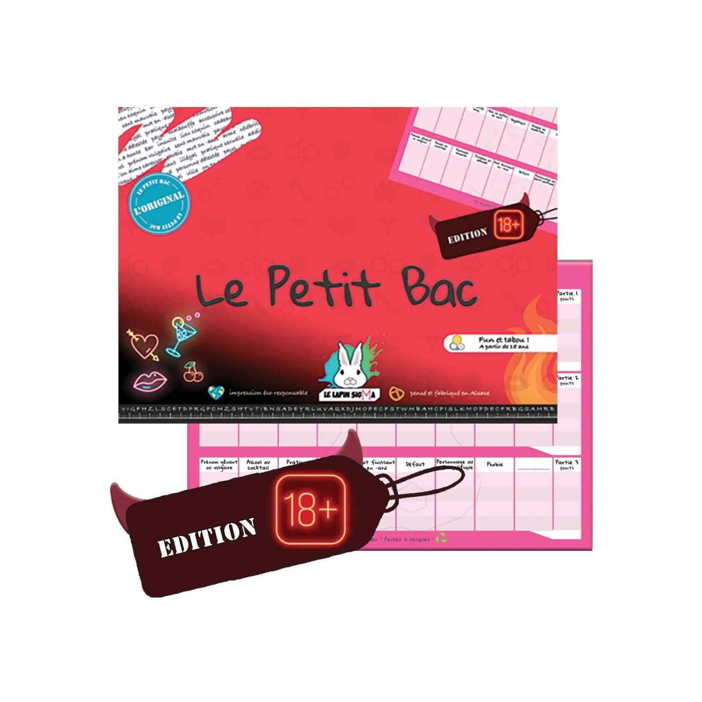 Jeu du Petit Bac - Edition Classique - Jeux de société - Le Lapin Sigma