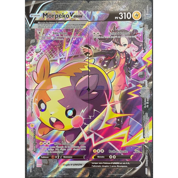 Pokémon TCG - Lot des 4 Cartes Promos Coffret Morpeko V-Union