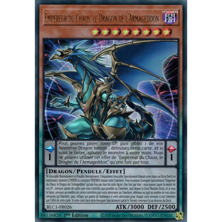 Empereur du Chaos, le Dragon de l'Armageddon - BLC1-FR026 (Doré)