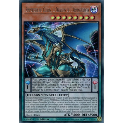 Empereur du Chaos, le Dragon de l'Armageddon - BLC1-FR026 (Argent)