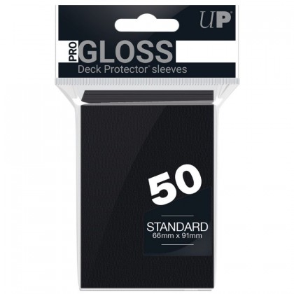 Ultra PRO - 50 Sleeves Standard Noir Gloss - Protèges Cartes