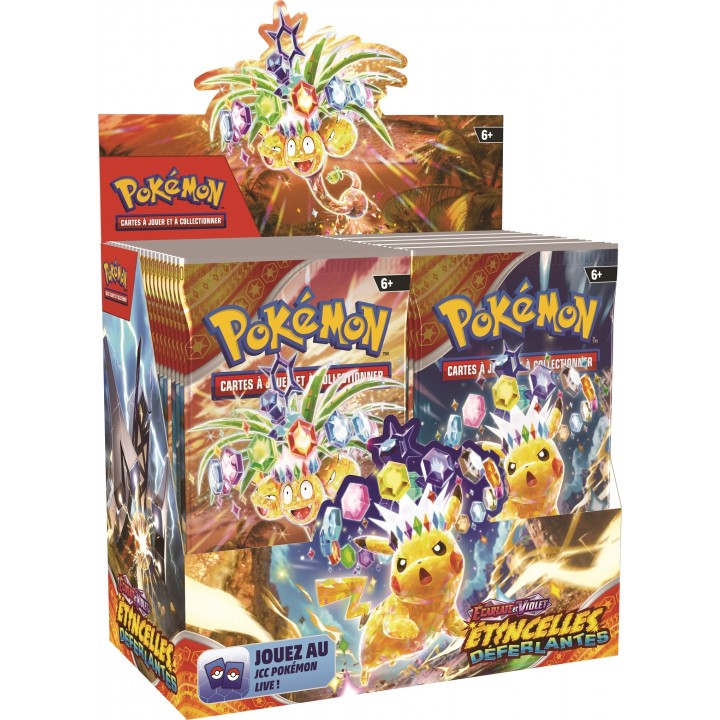 Pokémon - Display / Boîte de 36 Boosters SSP EV08 : Écarlate et Violet 08 - Étincelles Déferlantes