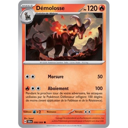 Démolosse - 008/064 - Pokémon - Fable Nébuleuse