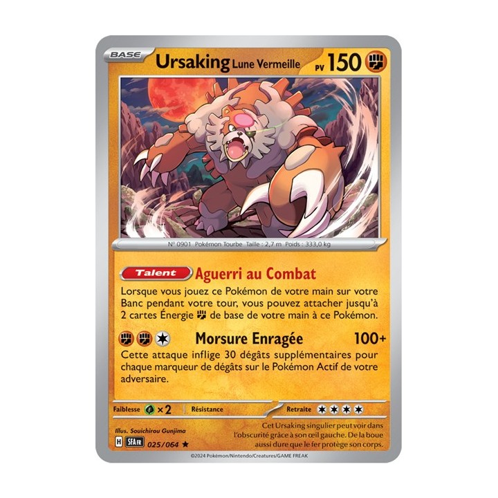 Ursaking Lune Vermeille - 025/064 - Pokémon - Fable Nébuleuse