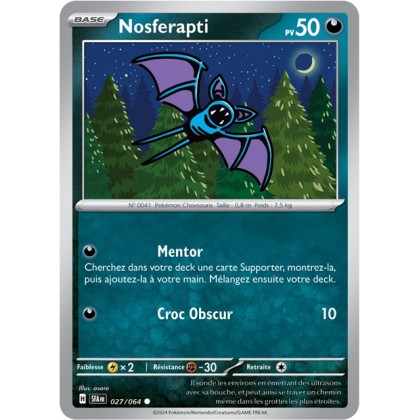 Nosferapti - 027/064 - Pokémon - Fable Nébuleuse