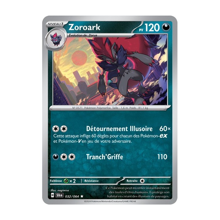 Zoroark - 032/064 - Pokémon - Fable Nébuleuse