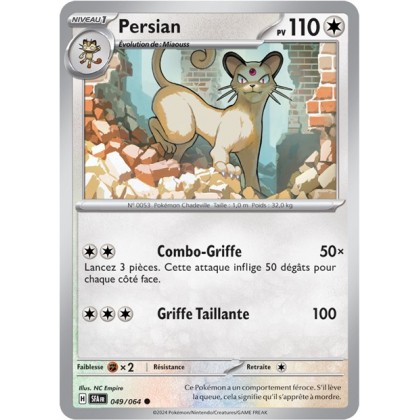 Persian - 049/064 - Pokémon - Fable Nébuleuse