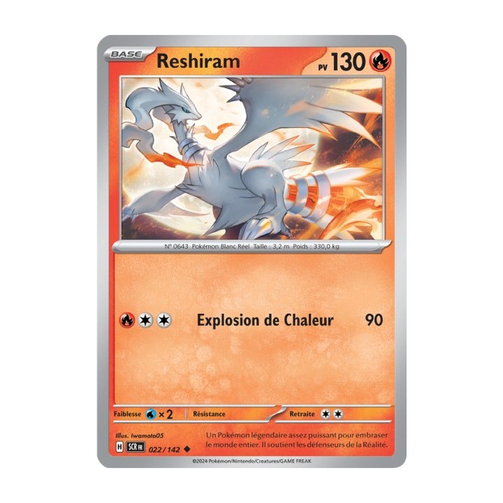 Reshiram - 022/142 - Pokémon - Couronne Stellaire