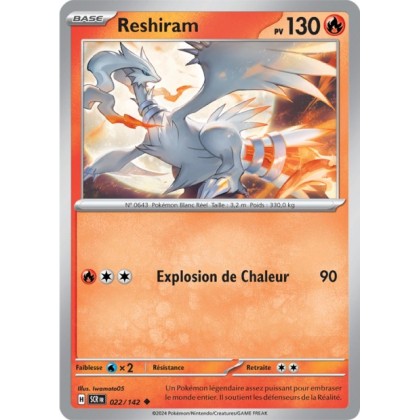 Reshiram - 022/142 - Pokémon - Couronne Stellaire