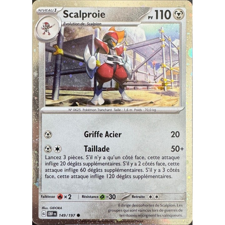 Scalproie (OBF 149/197) Cosmo Holo - Flammes Obsidiennes - Cartes Pokémon