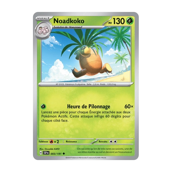 Noadkoko (SSP 003/191) - Carte Pokémon Étincelles Déferlantes EV08