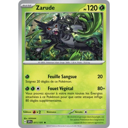 Zarude (SSP 011/191) - Carte Pokémon Étincelles Déferlantes EV08