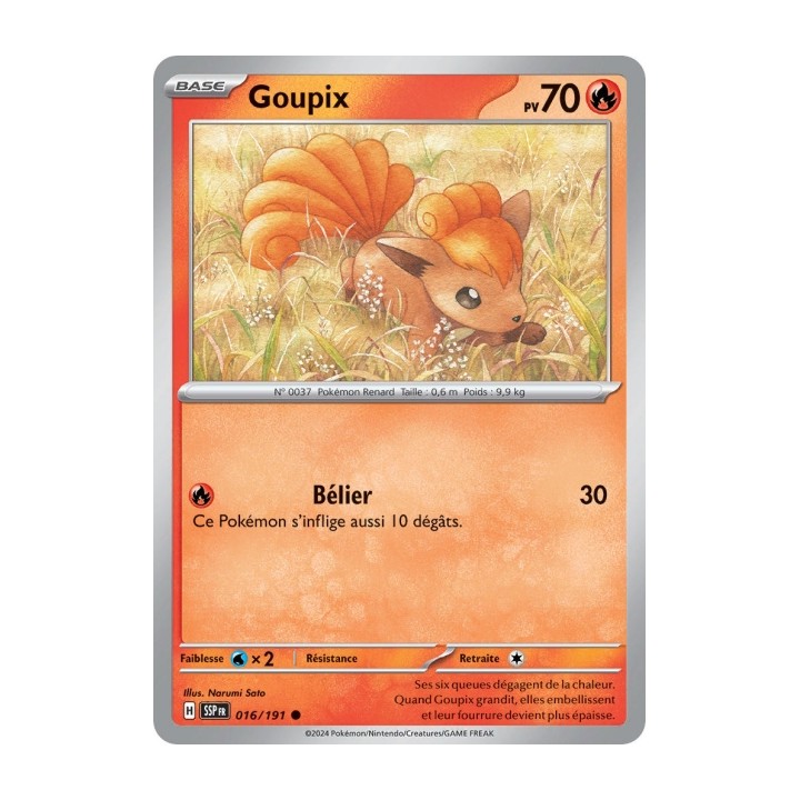 Goupix (SSP 016) - Carte Pokémon Étincelles Déferlantes EV08