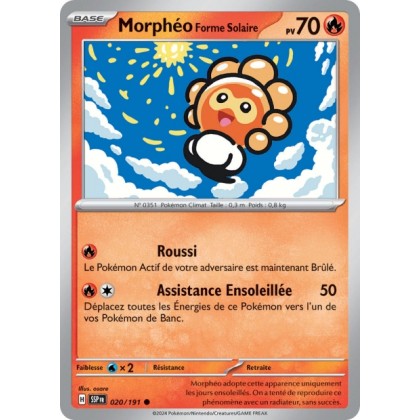 Morphéo Forme Solaire (SSP 020/191) - Carte Pokémon Étincelles Déferlantes EV08