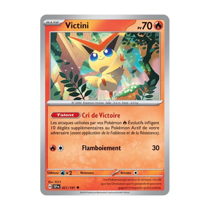 Victini (SSP 021/191) - Carte Pokémon Étincelles Déferlantes EV08