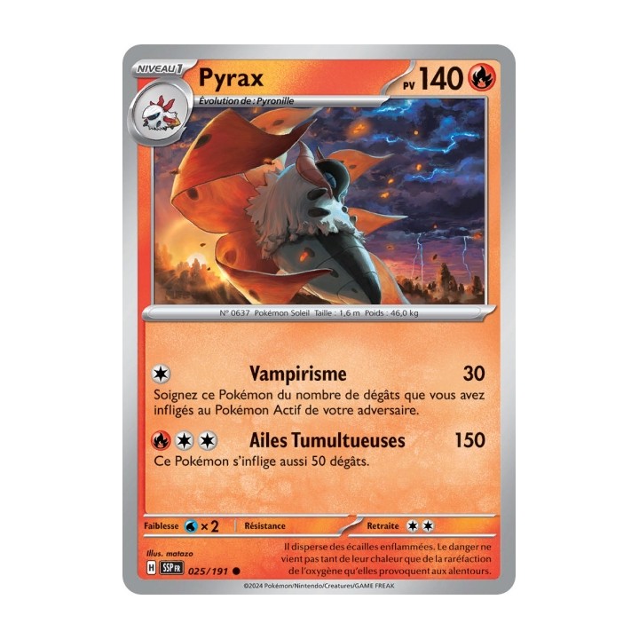 Pyrax (SSP 025/191) - Carte Pokémon Étincelles Déferlantes EV08