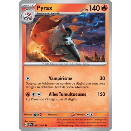 Pyrax (SSP 025/191) - Carte Pokémon Étincelles Déferlantes EV08