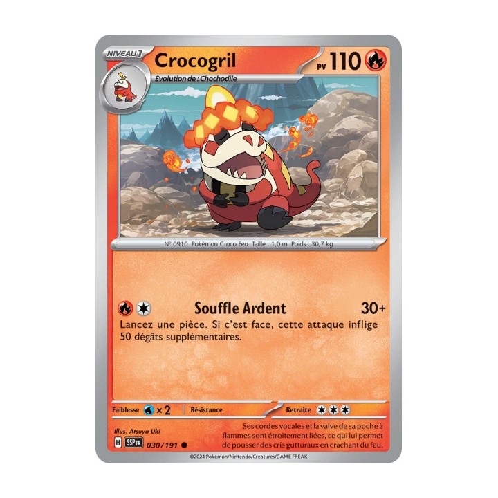 Crocogril (SSP 030/191) - Carte Pokémon Étincelles Déferlantes EV08