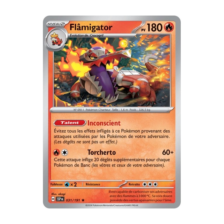 Flâmigator (SSP 031/191) - Carte Pokémon Étincelles Déferlantes EV08