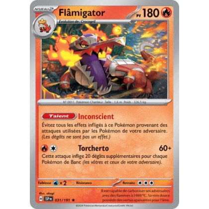 Flâmigator (SSP 031/191) - Carte Pokémon Étincelles Déferlantes EV08