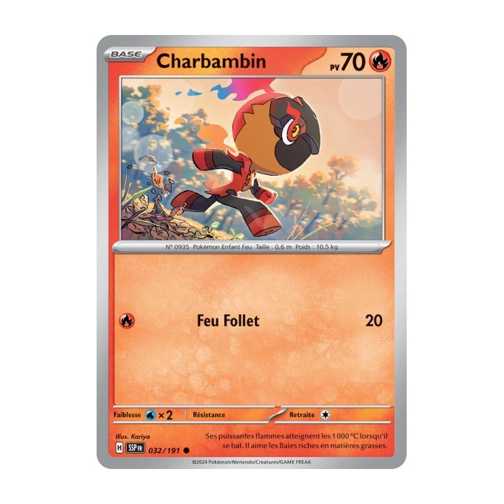 Charbambin (SSP 032/191) - Carte Pokémon Étincelles Déferlantes EV08