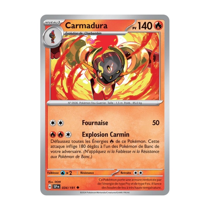 Carmadura (SSP 034/191) - Carte Pokémon Étincelles Déferlantes EV08