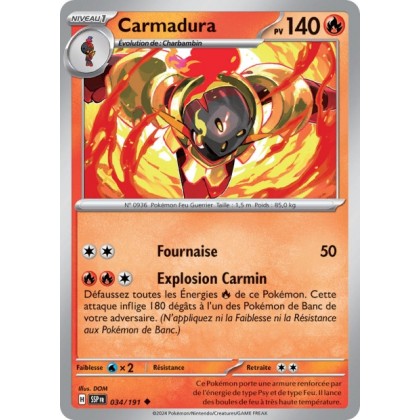 Carmadura (SSP 034/191) - Carte Pokémon Étincelles Déferlantes EV08