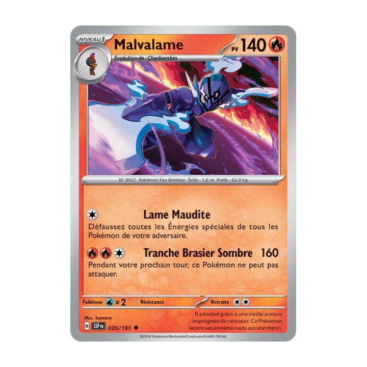 Malvalame (SSP 035/191) - Carte Pokémon Étincelles Déferlantes EV08