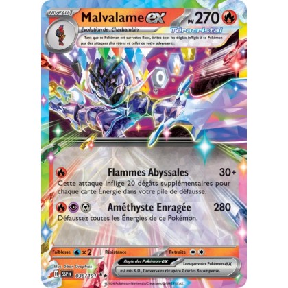 Malvalame ex (SSP 036/191) - Carte Pokémon Étincelles Déferlantes EV08