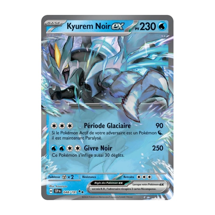 Kyurem Noir ex (SSP 048/191) - Carte Pokémon Étincelles Déferlantes EV08