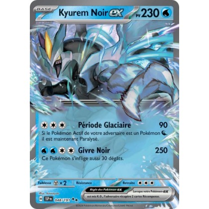 Kyurem Noir ex (SSP 048/191) - Carte Pokémon Étincelles Déferlantes EV08